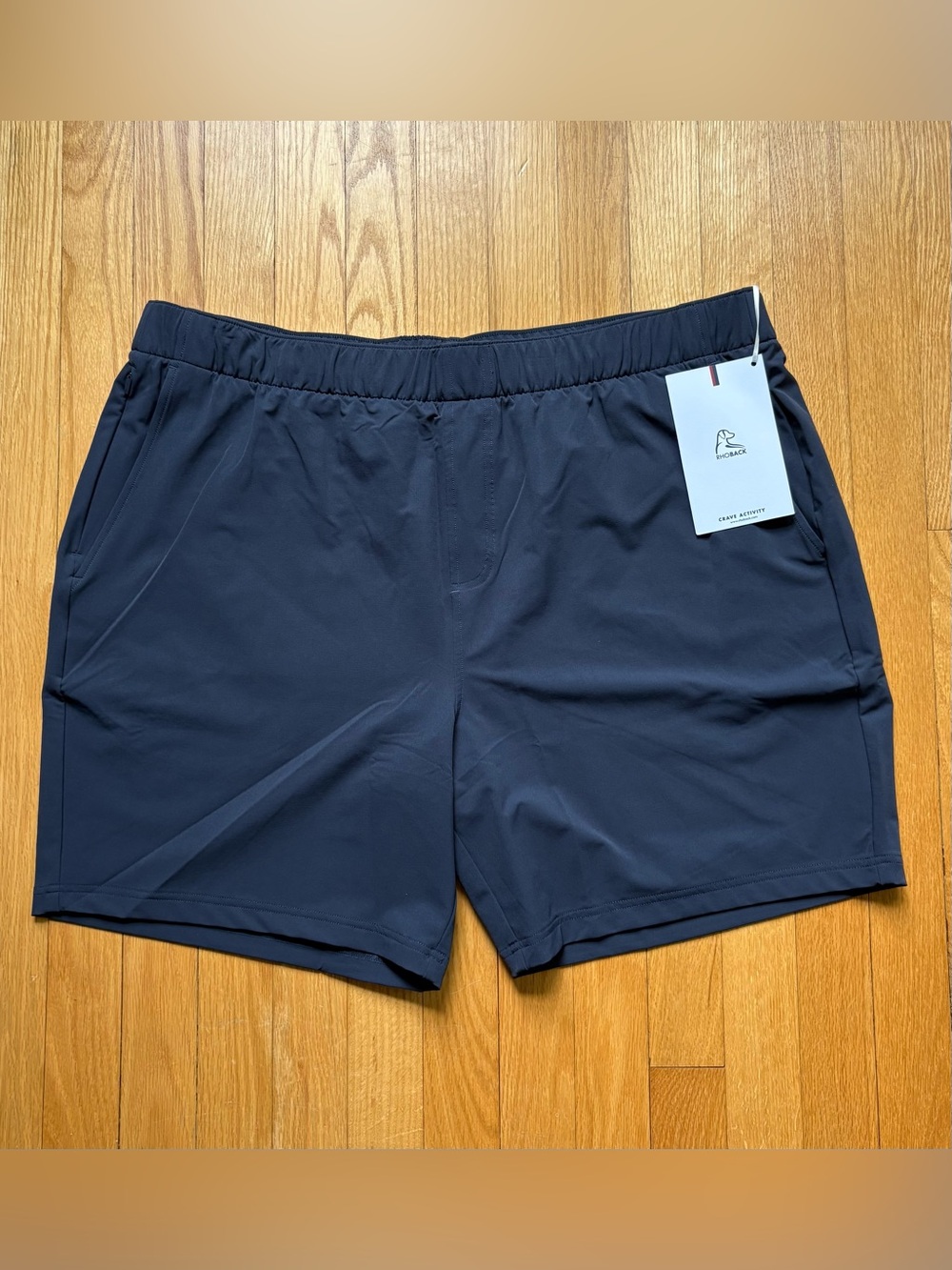 NWT Rhoback Men's Performance Everyday Shorts 3XL XXXL Navy Blue NEW